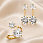 Combo Perfeito – Brincos + Anel Folheado a Ouro 18k Virginia