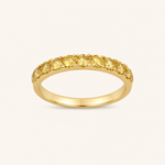 Anel Aparador Virginia 2 Folheado a Ouro 18k Citrino