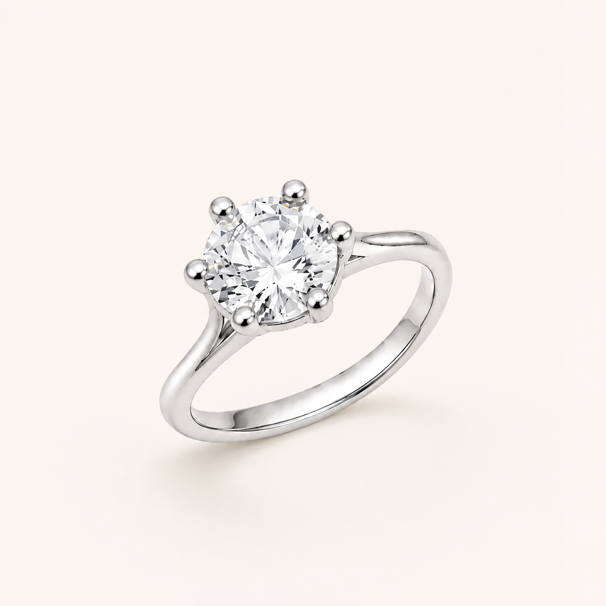 Anel Virginia Zircônia, Folheado a Ouro 18k, Prata 925 e Diamante - 8mm - Cristal