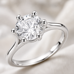 Anel Virginia Zircônia, Folheado a Ouro 18k, Prata 925 e Diamante - 8mm - Cristal