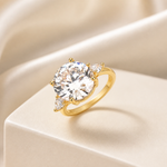 Anel Folheado a Ouro 18k e Prata Design Circulo de Zirconia