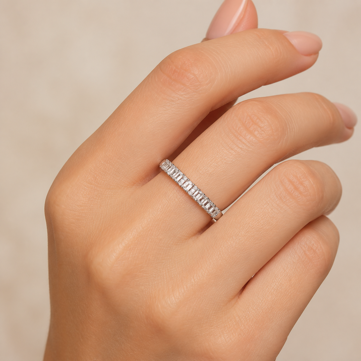 Anel Folheado a Prata 925 Microzirconado
