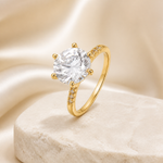 Anel Folheado a Ouro 18k e Prata Cristal Com Zircônias M