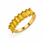 Anel Folheado a Ouro 18k e Prata Navete Quadrado