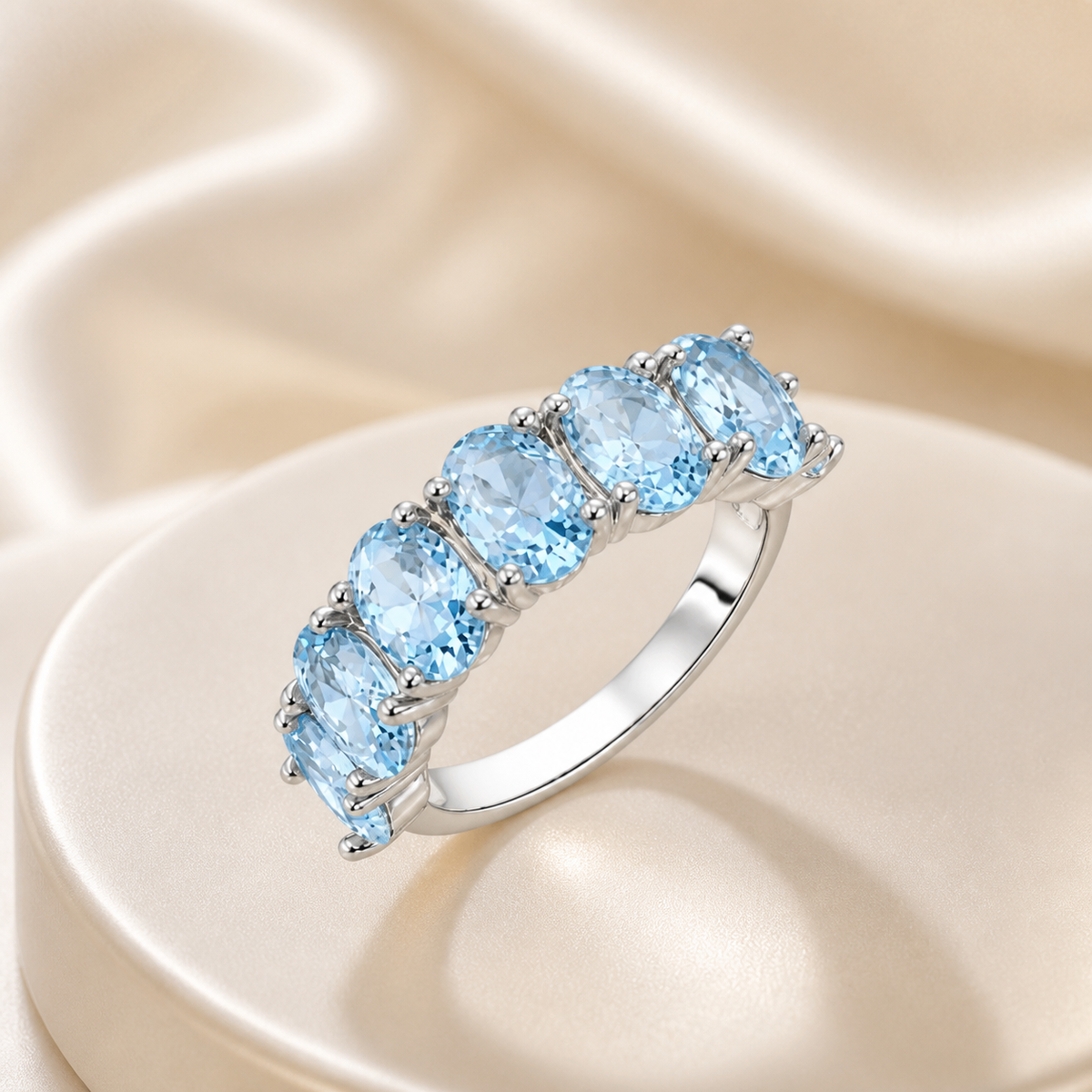 Anel Folheado a Ouro 18k e Prata Navete Oval