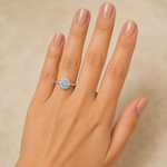 Anel Regulavel Folheado a Ouro 18k e Prata Flor de Cristal