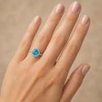 Anel Regulavel Folheado a Ouro 18k e Prata Circulo Cravejado