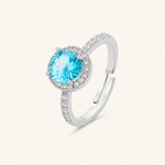 Anel Regulavel Folheado a Ouro 18k e Prata Circulo Cravejado