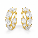 Piercing Folheado a Ouro 18k e Prata Design Cristais