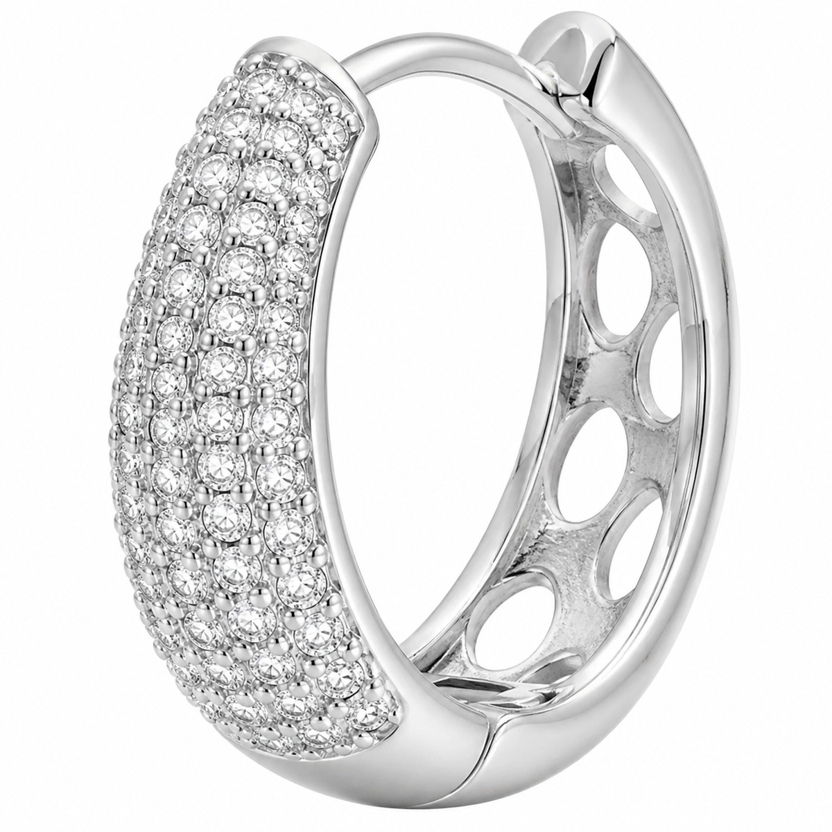 Trio de Brinco Folheado a Ouro 18k e Prata Argolas Lisas e Cravejadas