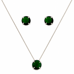 Conjunto Colar e Brinco Folheado a Ouro 18k e Prata Ponto de Luz
