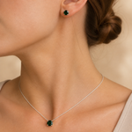 Conjunto Colar e Brinco Folheado a Ouro 18k e Prata Ponto de Luz