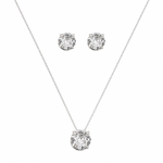 Conjunto Colar e Brinco Folheado a Ouro 18k e Prata Ponto de Luz