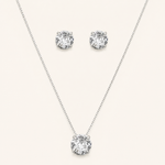 Conjunto Colar e Brinco Folheado a Ouro 18k e Prata Ponto de Luz