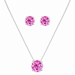 Conjunto Colar e Brinco Folheado a Ouro 18k e Prata Ponto de Luz