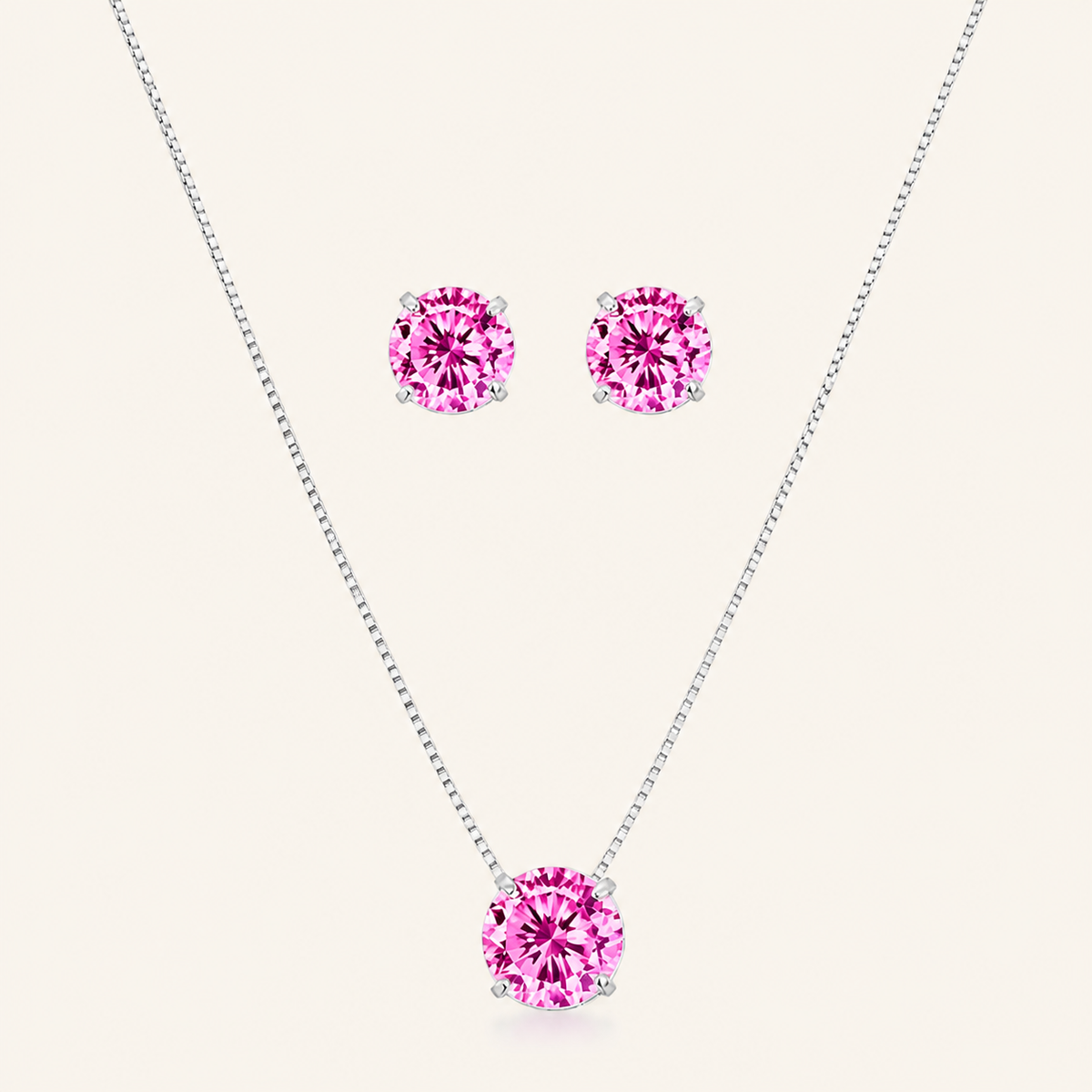 Conjunto Colar e Brinco Folheado a Ouro 18k e Prata Ponto de Luz