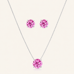 Conjunto Colar e Brinco Folheado a Ouro 18k e Prata Ponto de Luz