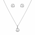 Conjunto Colar e Brinco Folheado Pérolas