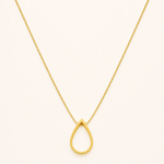 Colar Folheado a Ouro 18k Gota Vazada
