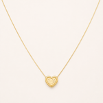 Colar Folheado a Ouro 18k Veneziana Pingente Coração