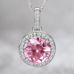 Colar Folheado a Ouro 18k e Prata Design Circulo Cravejado - Prata M