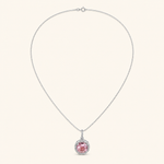 Colar Folheado a Ouro 18k e Prata Design Circulo Cravejado - Prata M