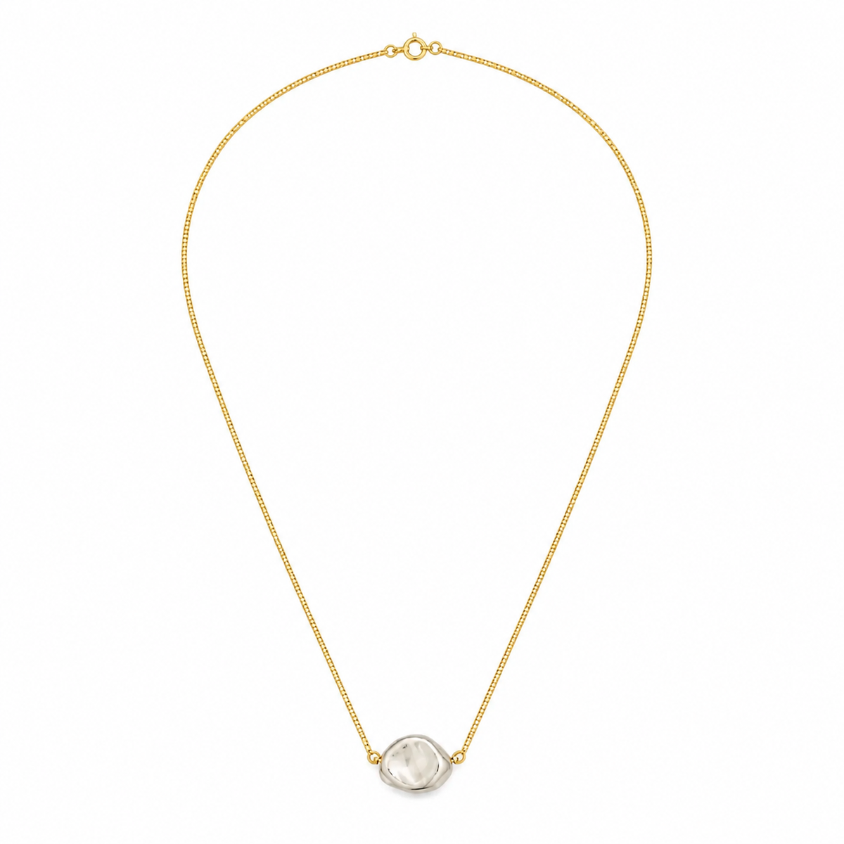 Choker Folheado a Ouro 18k Pérola Martelada