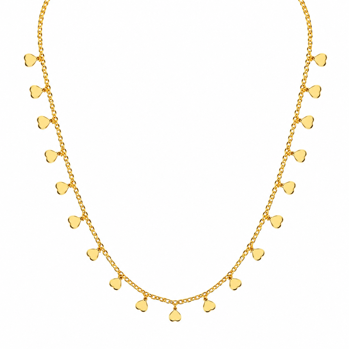 Choker Folheado a Ouro 18k Mini Corações