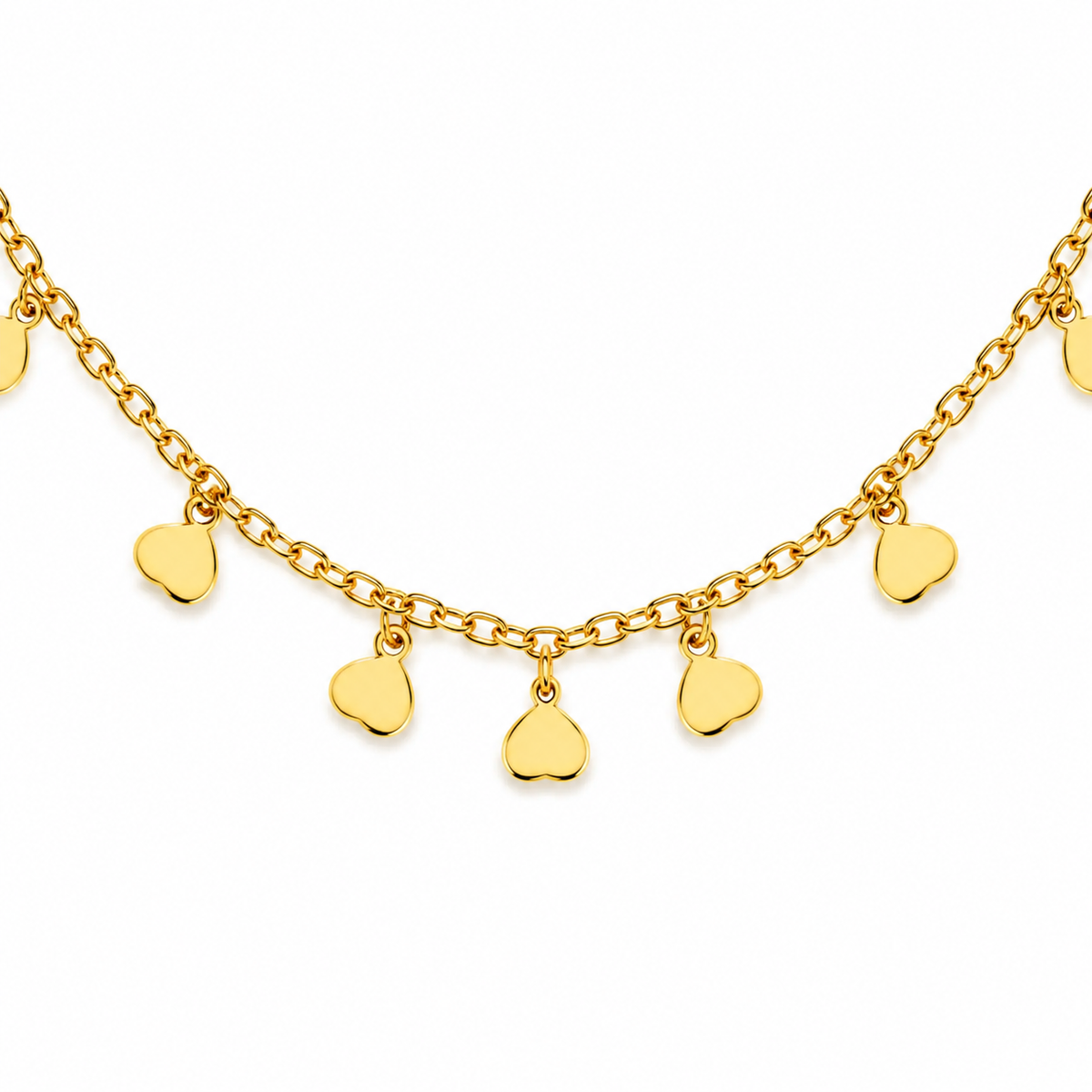 Choker Folheado a Ouro 18k Mini Corações