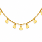 Choker Folheado a Ouro 18k Mini Corações