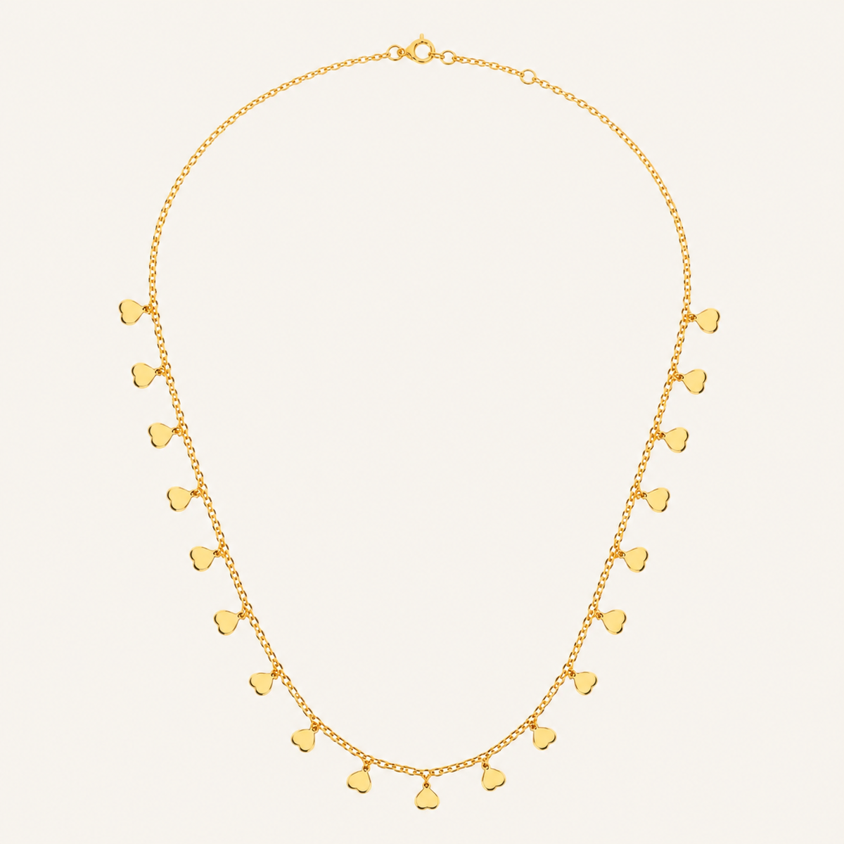 Choker Folheado a Ouro 18k Mini Corações