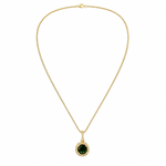 Colar Folheado a Ouro 18k e Prata Circulo Cravejado P