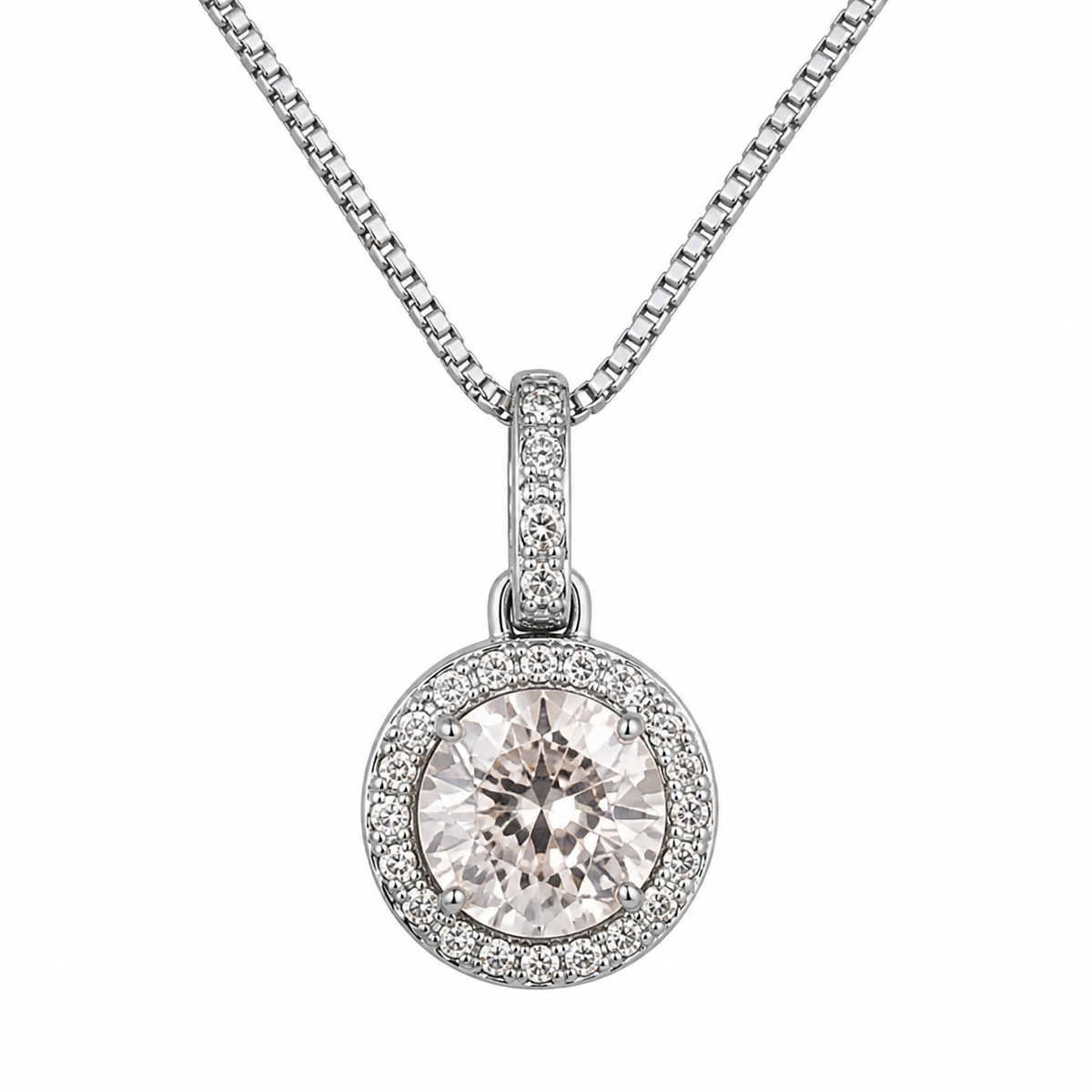 Colar Folheado a Ouro 18k e Prata Circulo Cravejado P