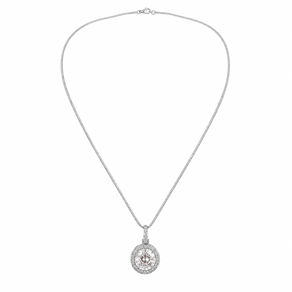 Colar Folheado a Ouro 18k e Prata Circulo Cravejado G