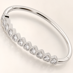 Bracelete Folheado a Ouro 18k e Prata Coração Cristal