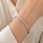 Bracelete Folheado a Ouro 18k e Prata Inspiração Vg Liso e Cravejado