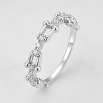 Anel Folheado a Ouro 18k e Prata Elos Grandes Marcas - Prata