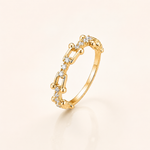 Anel Folheado a Ouro 18k e Prata Elos Grandes Marcas - Ouro