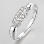 Anel Falange Folheado a Ouro 18k e Prata Design Oval Cravejado