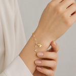 Pulseira Folheada Borboleta com Cristais