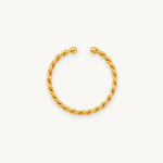 Anel Folheado a Ouro 18k Design Trançado