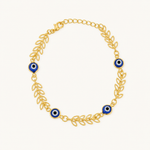 Pulseira Folheada a Ouro 18k Olho Grego