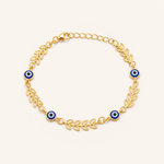 Pulseira Folheada a Ouro 18k Olho Grego