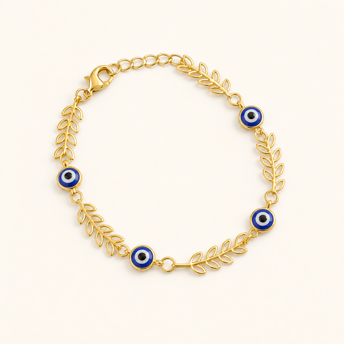 Pulseira Folheada a Ouro 18k Olho Grego