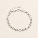 Pulseira Folheada a Prata 925 Elos Grandes Marcas