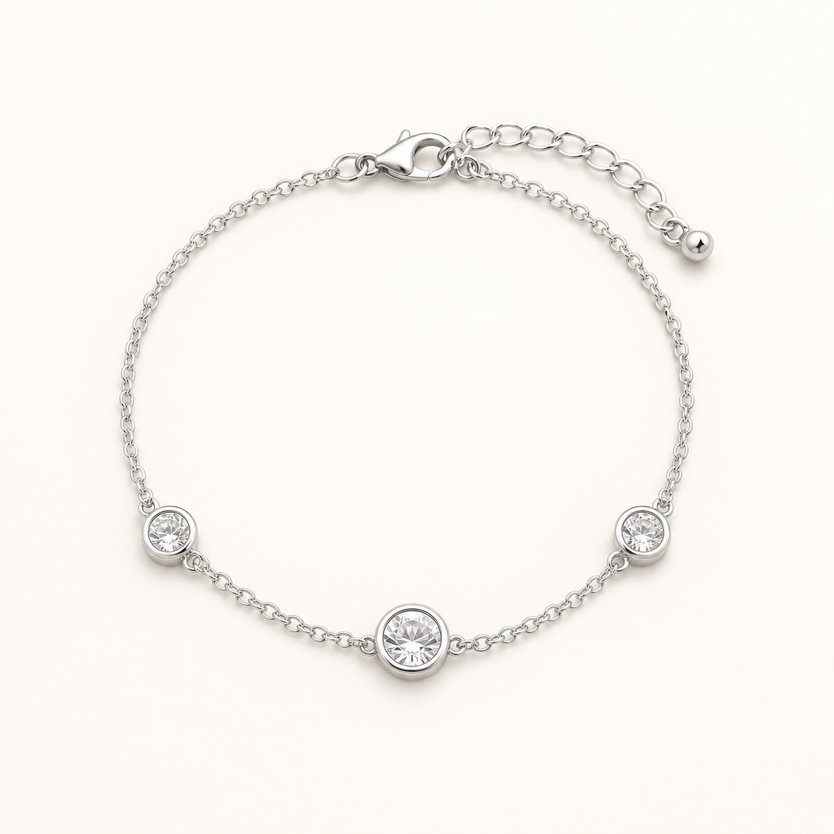 Pulseira Folheada a Prata 925 Pontos de Luz