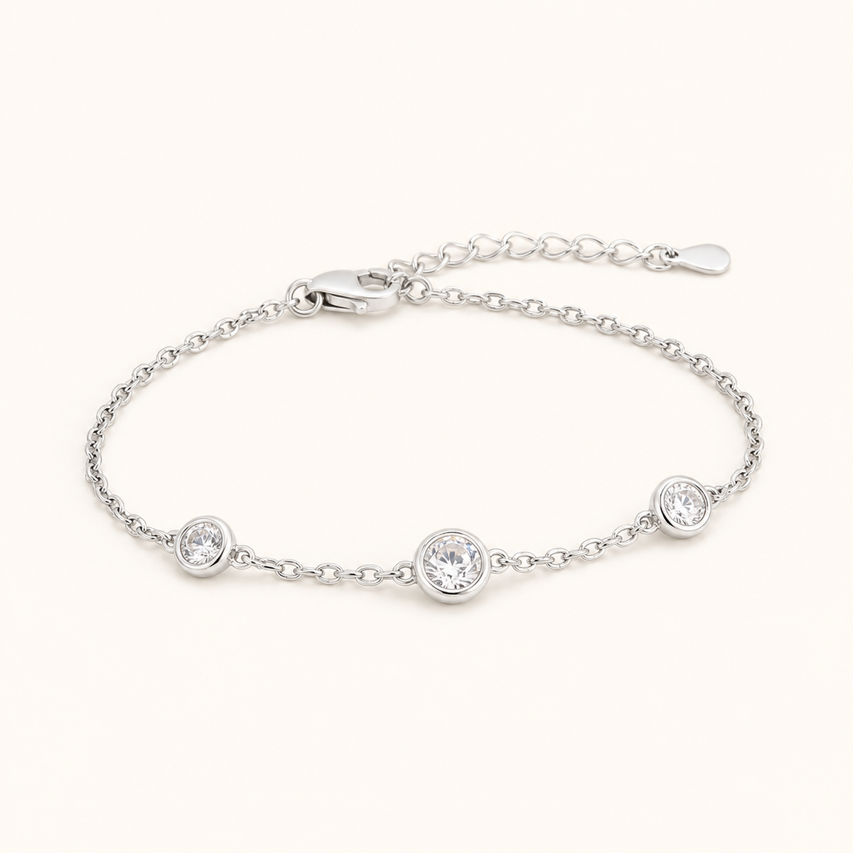 Pulseira Folheada a Prata 925 Pontos de Luz