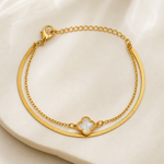 Pulseira Duplo Folheada a Ouro 18k Fita Laminada e Inspiração Virginia