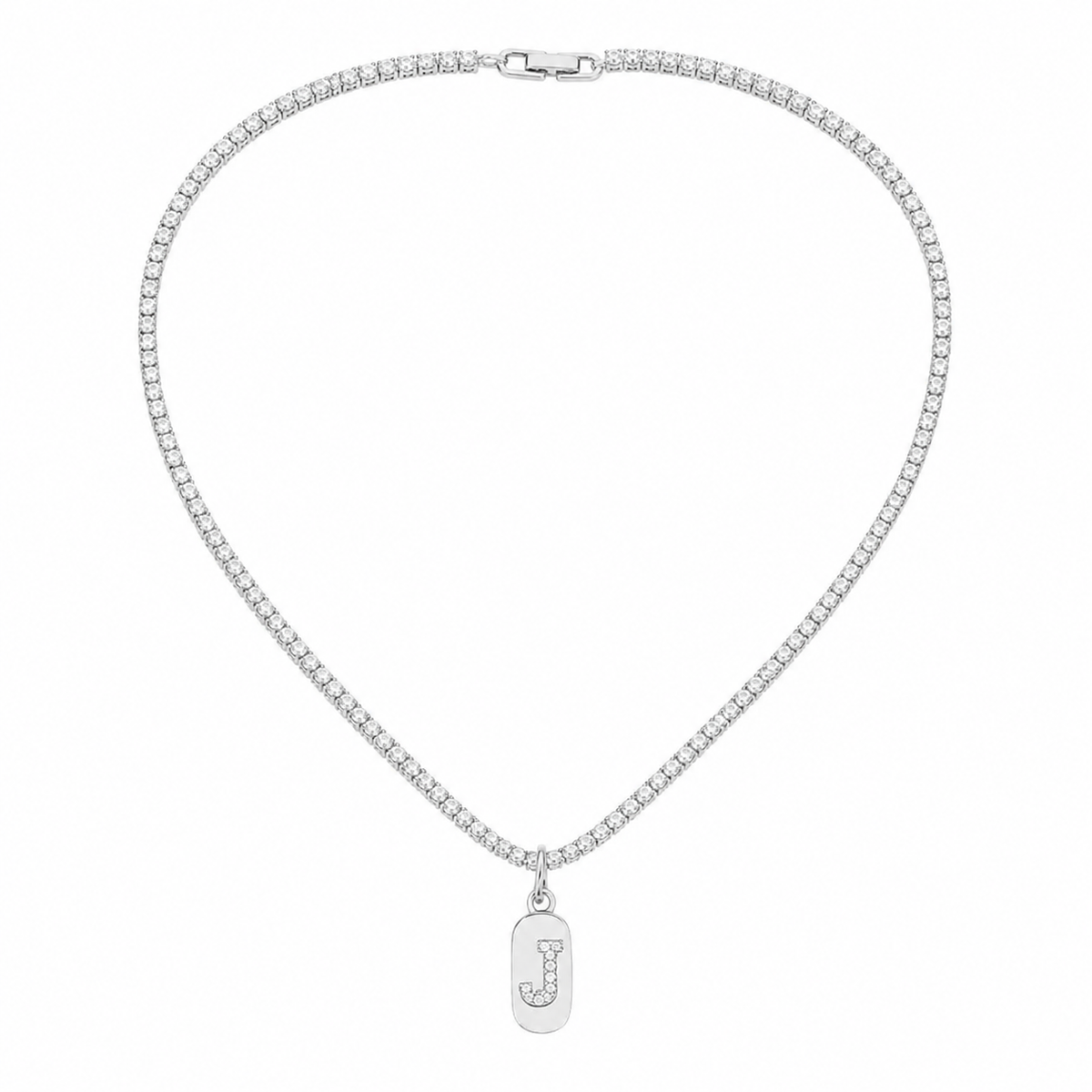 Colar Folheado a Ouro 18k e Prata Cordão Cravejado Inicial