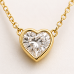 Colar Folheado Ouro 18k Coração Encapsulado